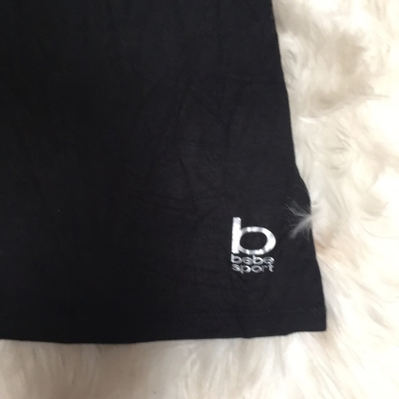 Bebe Sport Women’s black tank top w/mesh ruffle - Picture 5 of 8